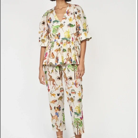 RHODE Vintage 70’s Animal side tie top MED - Picture 3 of 8